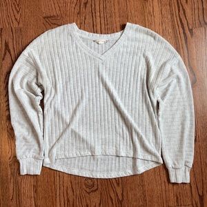 Cream Ribbed Sweater